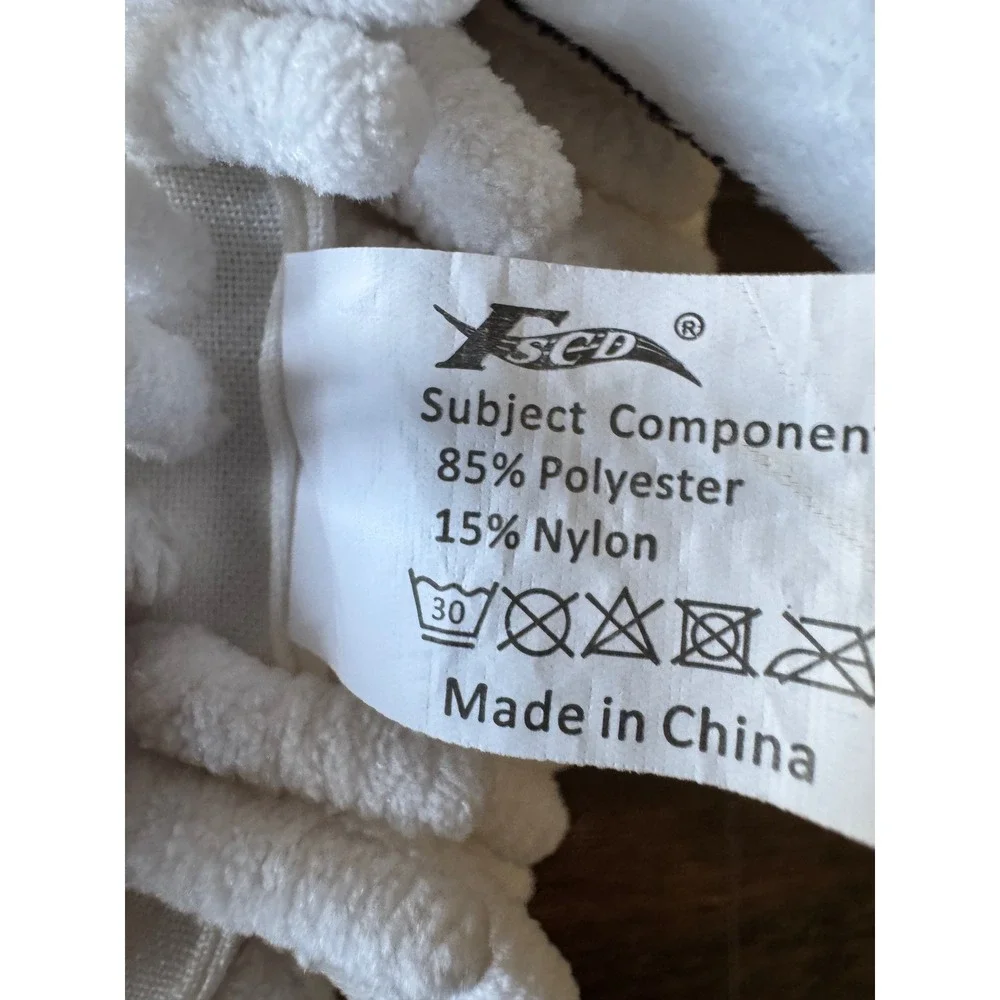 Set of 2 Penguin Chenille Microfiber Hand Towels Purple White Hanging Loops